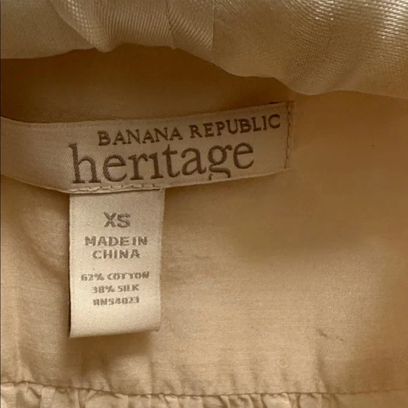 Banana Republic silk-cotton boho 3/4 sleeve Heritage Popover, Size XS - Picture 7 of 8